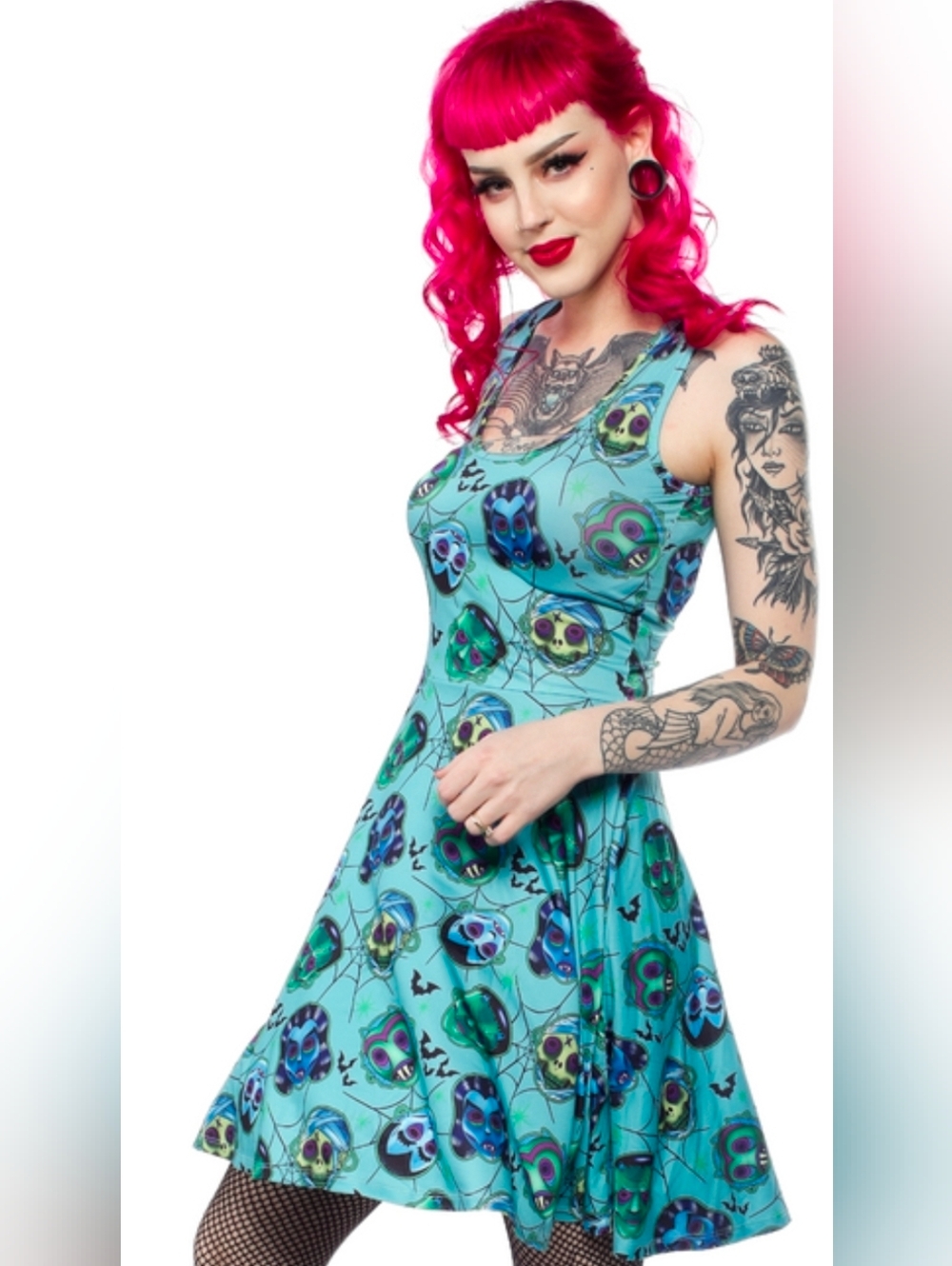 Sourpuss Monster Mask Skater Dress